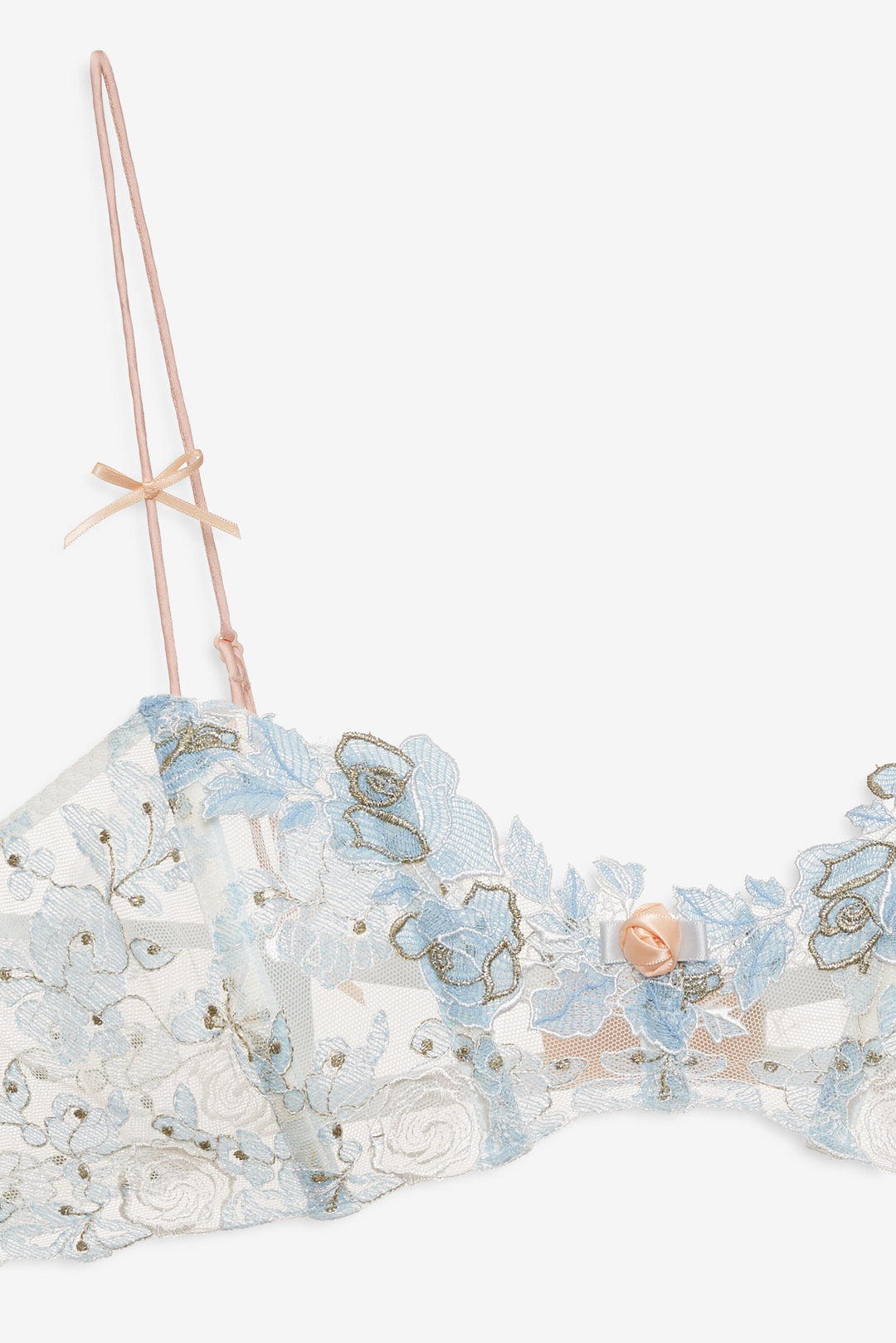 Winter Roses Bra - Blue | For Love and Lemons