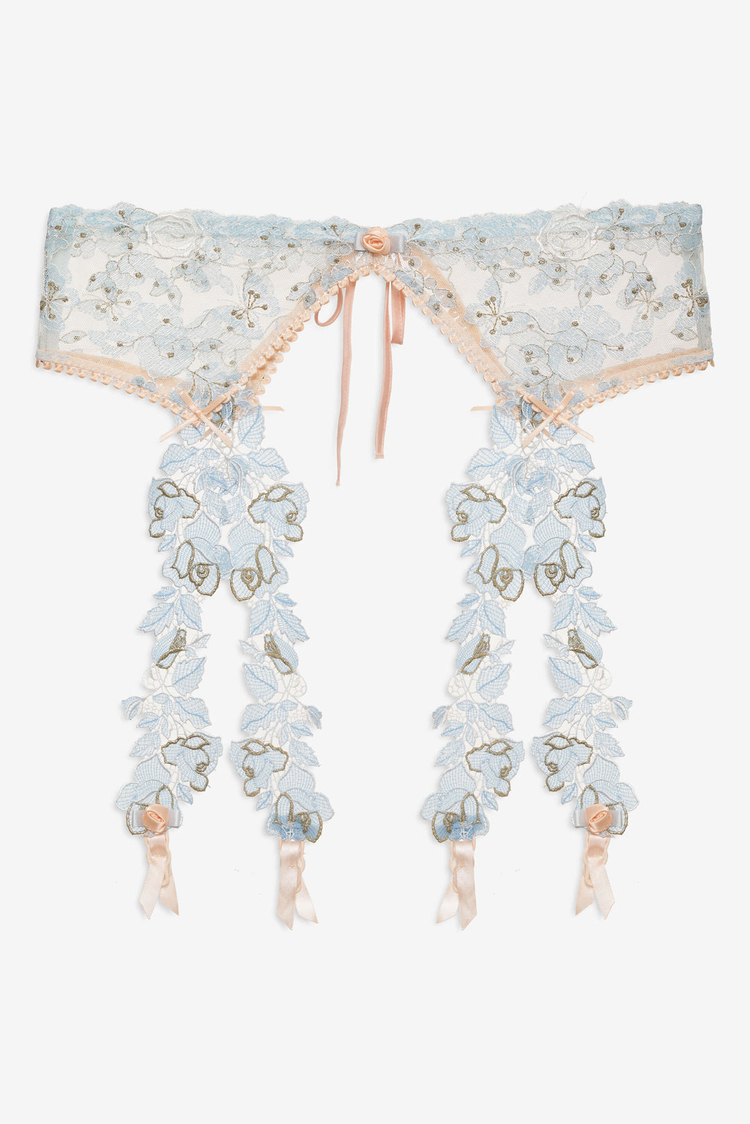 Winter Roses Garter Belt - Blue | For Love and Lemons