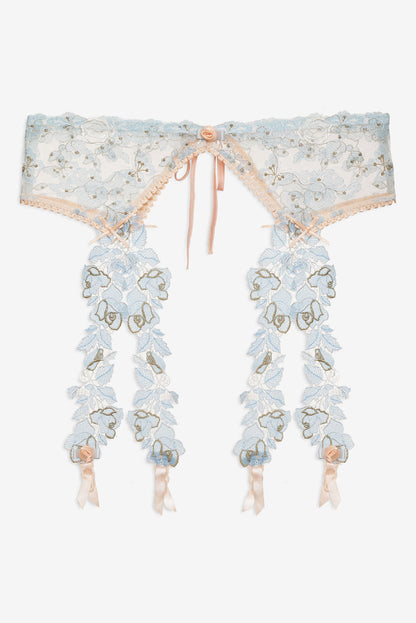 Winter Roses Garter Belt - Blue | For Love and Lemons