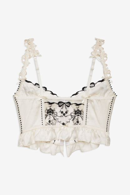 Bow Time Bustier - Cream | For Love and Lemons