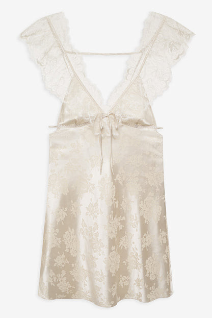 Audrey Mini Slip Dress - Cream | For Love and Lemons