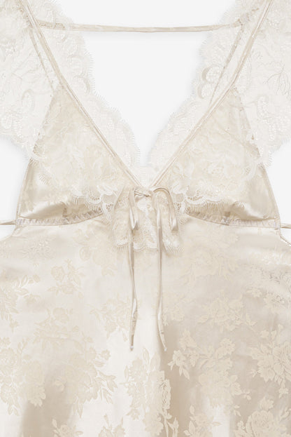 Audrey Mini Slip Dress - Cream | For Love and Lemons