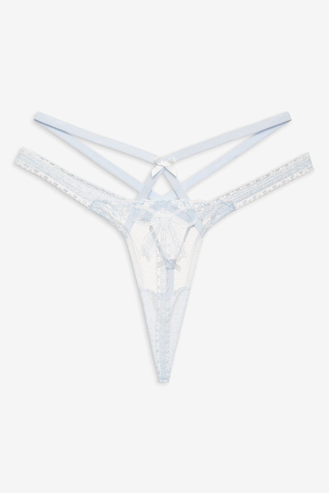 Blair Bow Thong Panty - Blue | For Love and Lemons
