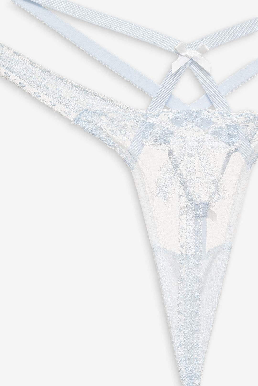 Blair Bow Thong Panty - Blue | For Love and Lemons