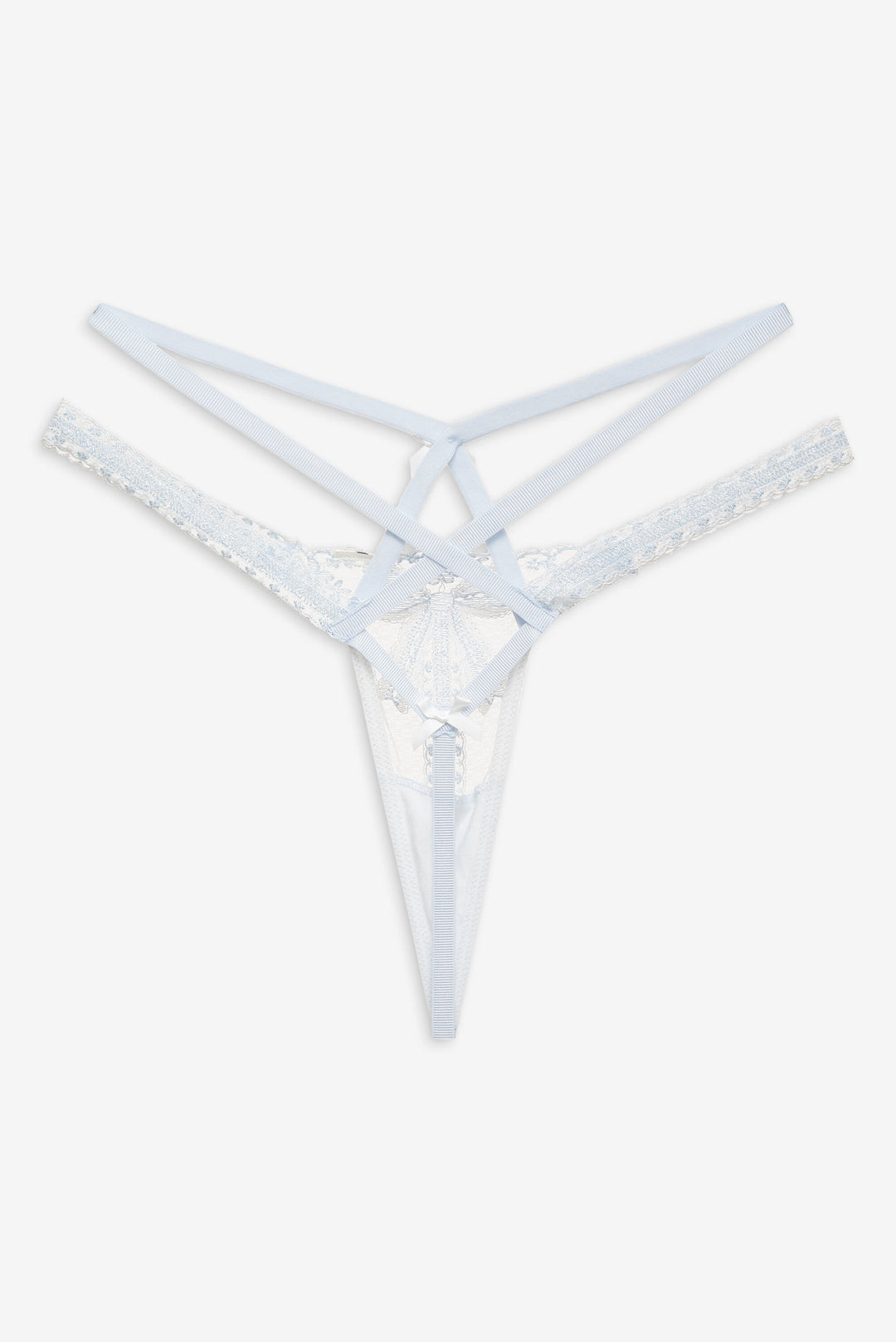 Blair Bow Thong Panty - Blue | For Love and Lemons