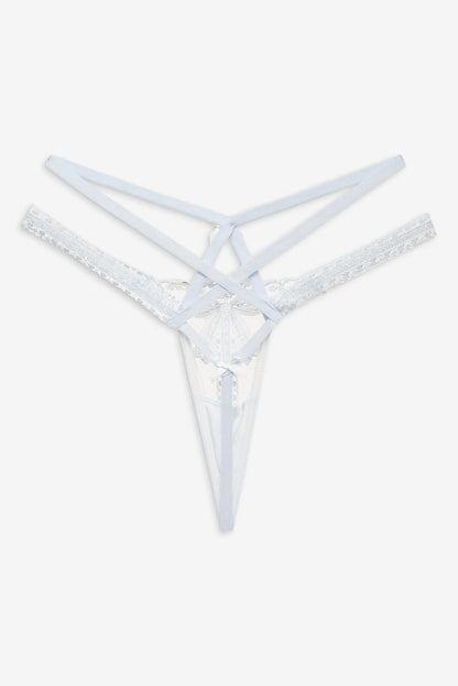Blair Bow Thong Panty - Blue | For Love and Lemons