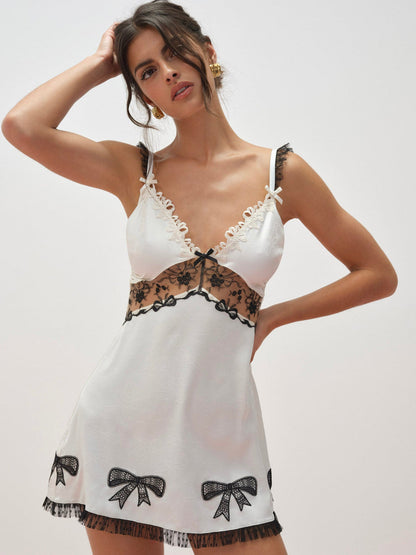 Bow Time Slip Dress - Cream | For Love and Lemons