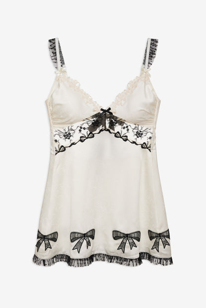 Bow Time Slip Dress - Cream | For Love and Lemons