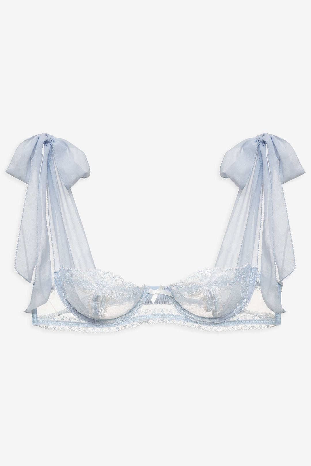 Blair Bow Underwire Bra - Blue | For Love and Lemons