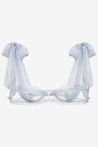 Blair Bow Underwire Bra - Blue | For Love and Lemons