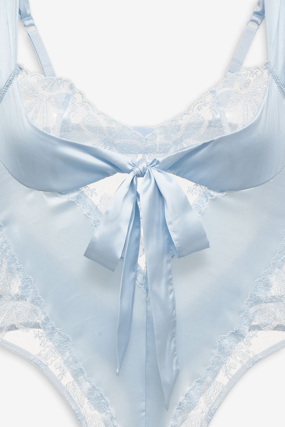 Blair Bow Bodysuit - Blue | For Love and Lemons