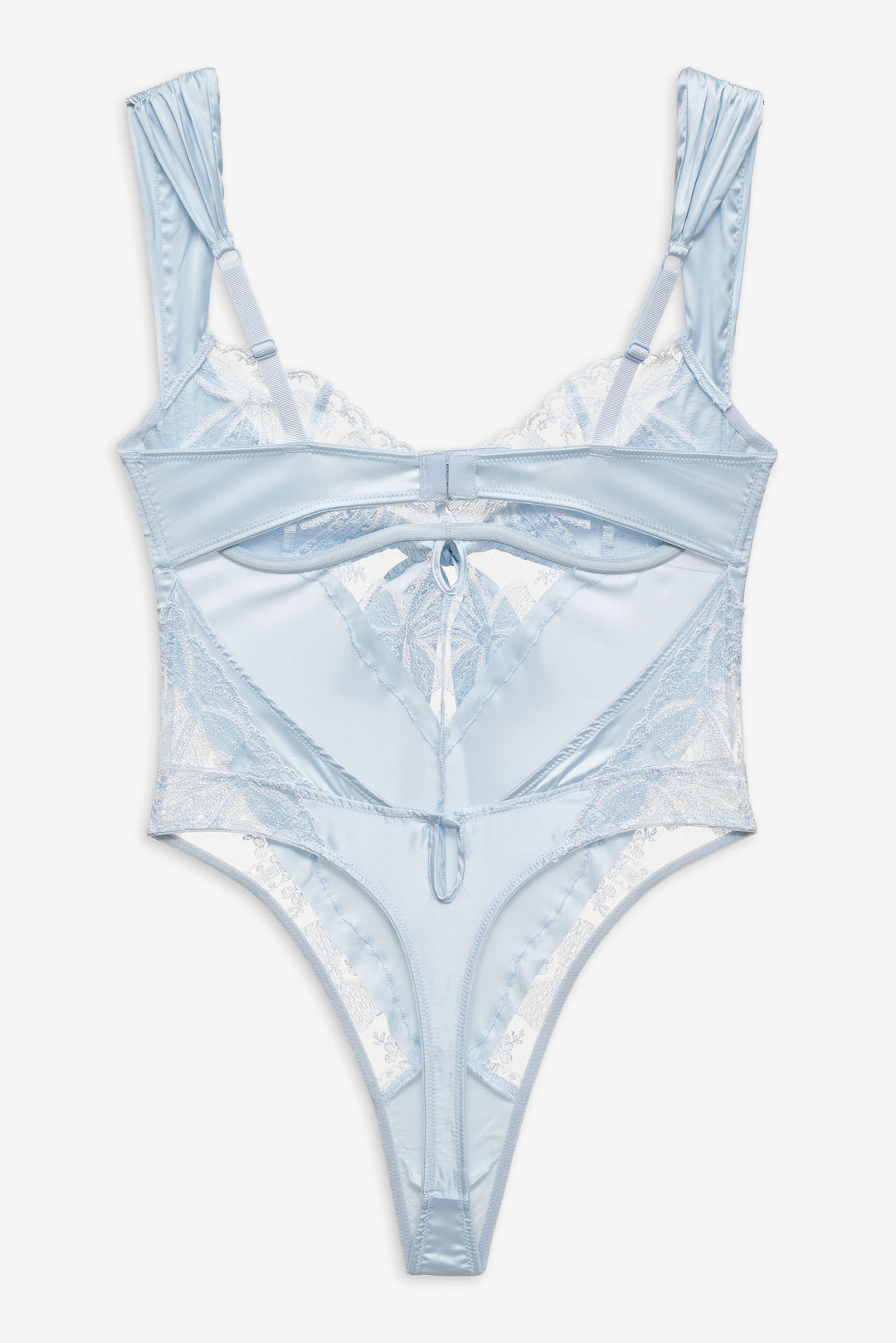 Blair Bow Bodysuit - Blue | For Love and Lemons