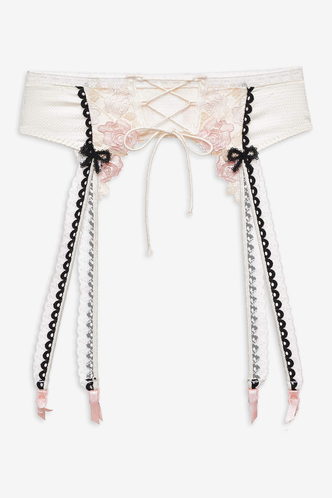 Evie Floral Garter Belt - Cream | For Love and Lemons