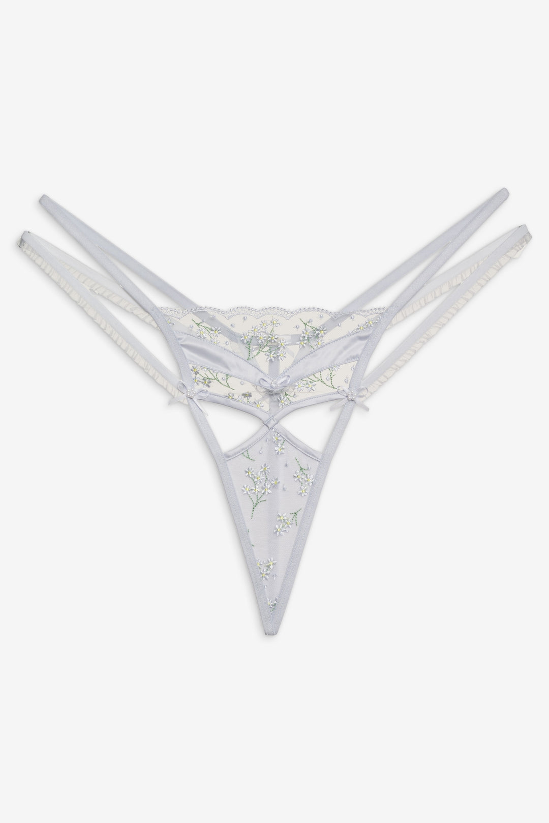 Baby's Breath Thong Panty - Blue | For Love and Lemons