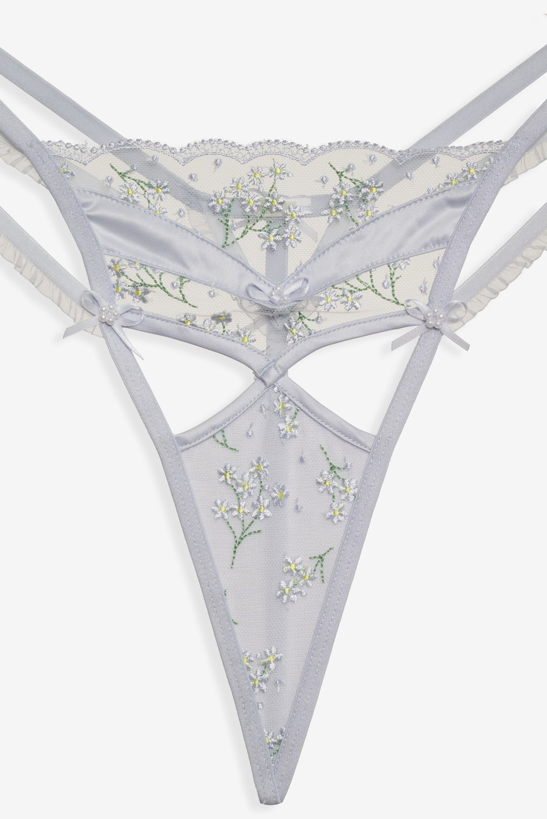 Baby's Breath Thong Panty - Blue | For Love and Lemons