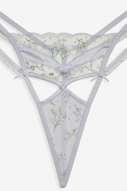 Baby's Breath Thong Panty - Blue | For Love and Lemons
