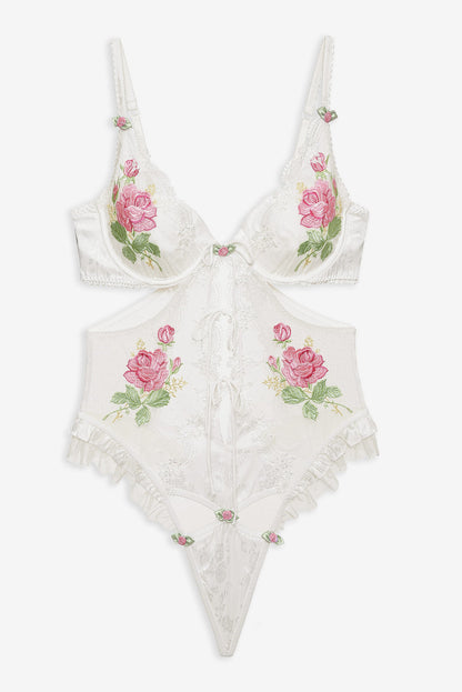 Heirloom Rose Teddy - White | For Love and Lemons