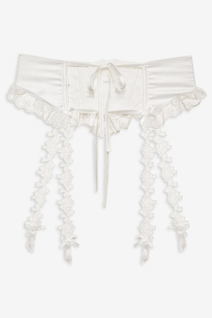 Beau Garter - White | For Love and Lemons