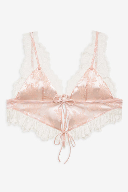 Audrey Jacquard Top - Peach | For Love and Lemons