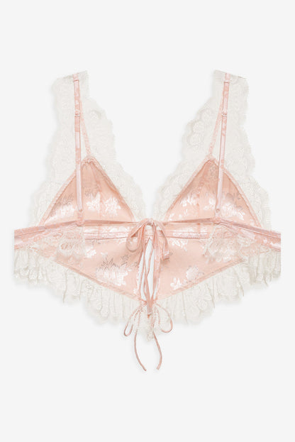 Audrey Jacquard Top - Peach | For Love and Lemons