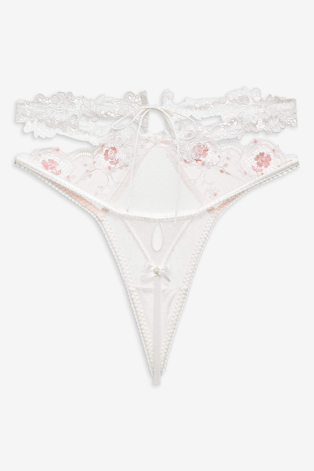 Le Fleur Thong Panty - Peach | For Love and Lemons