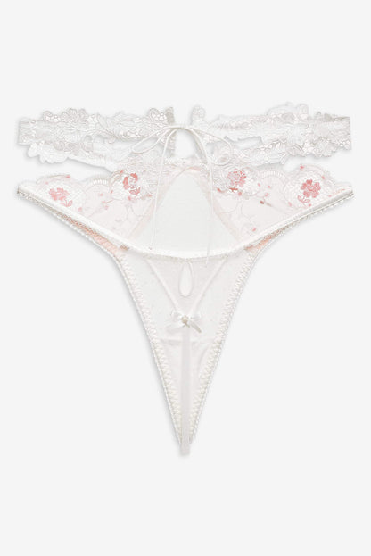 Le Fleur Thong Panty - Peach | For Love and Lemons