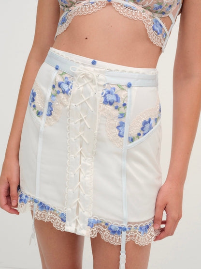 Festival Rose Skirt - Blue | For Love and Lemons