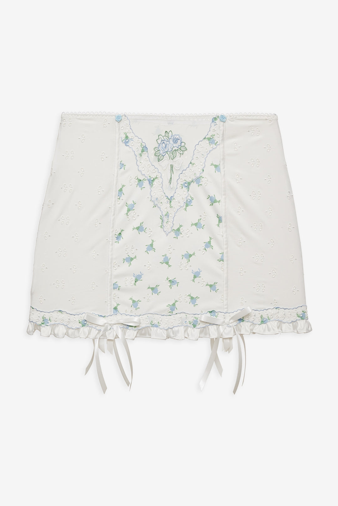 Budding Blossom Garter Skirt - White | For Love and Lemons