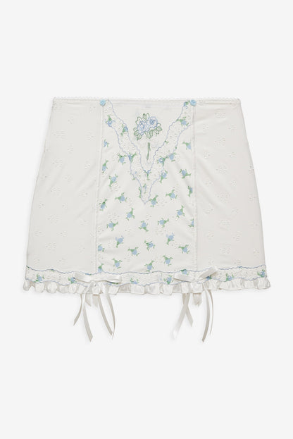 Budding Blossom Garter Skirt - White | For Love and Lemons