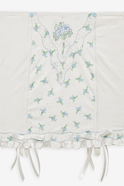Budding Blossom Garter Skirt - White | For Love and Lemons