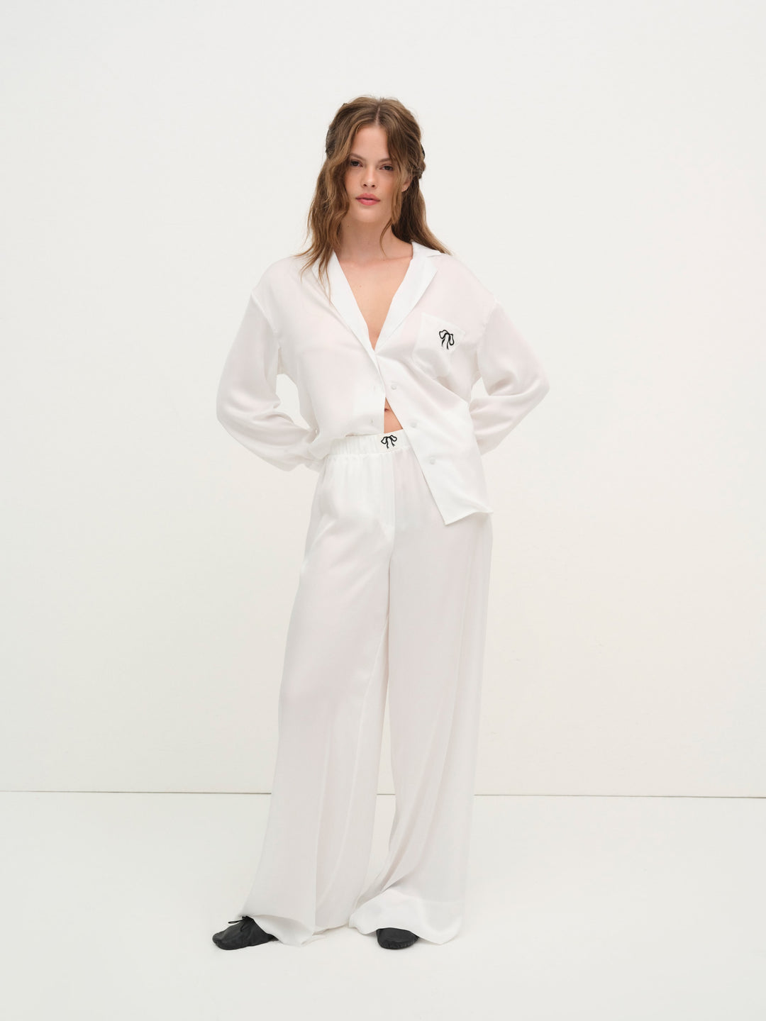 Everyday PJ Pant - White | For Love and Lemons
