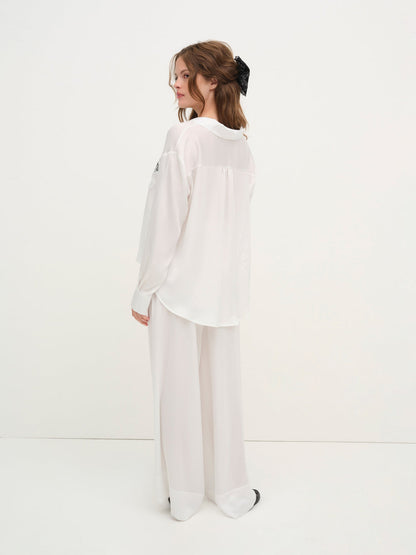 Everyday PJ Pant - White | For Love and Lemons