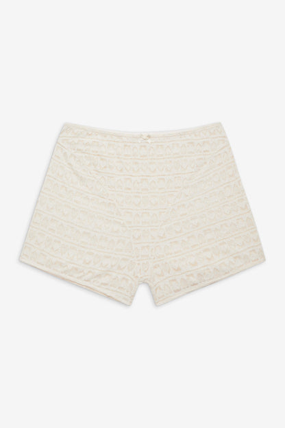 Reba Sleep Boyshort - White | For Love and Lemons