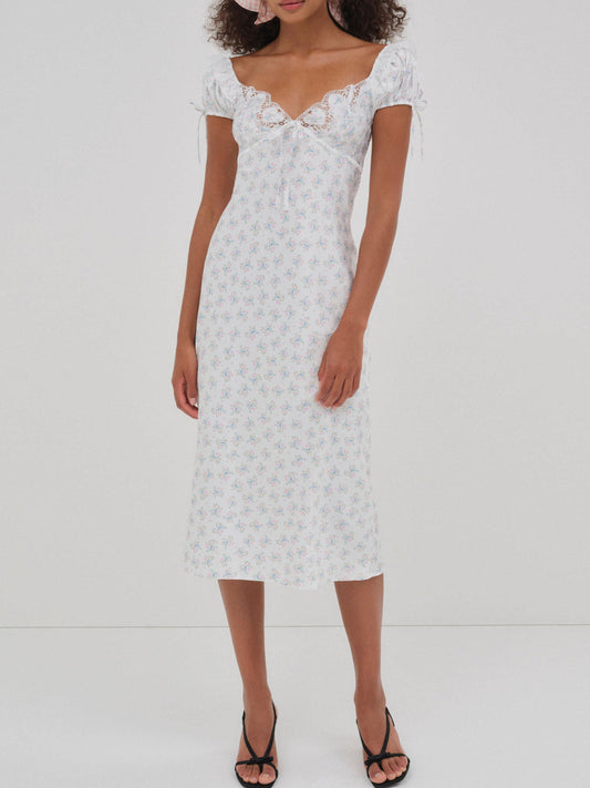 Sweet Escape Midi Slip Dress - White | For Love and Lemons