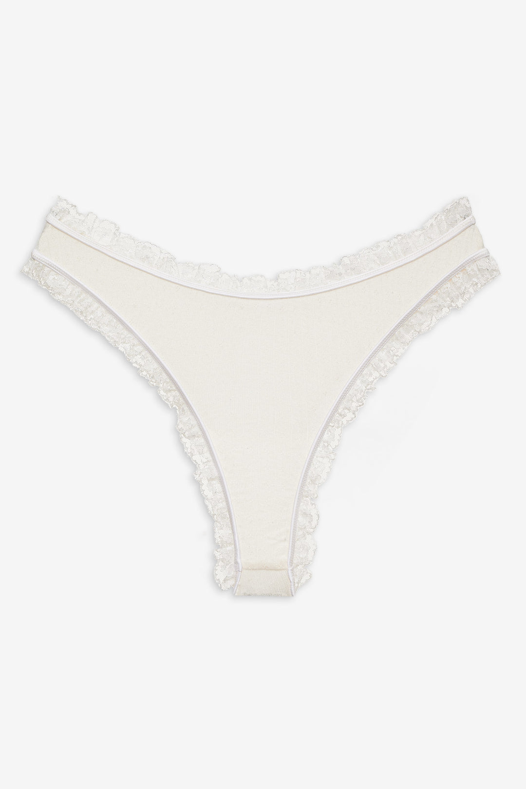 Romy Cheeky Panty - White | For Love and Lemons