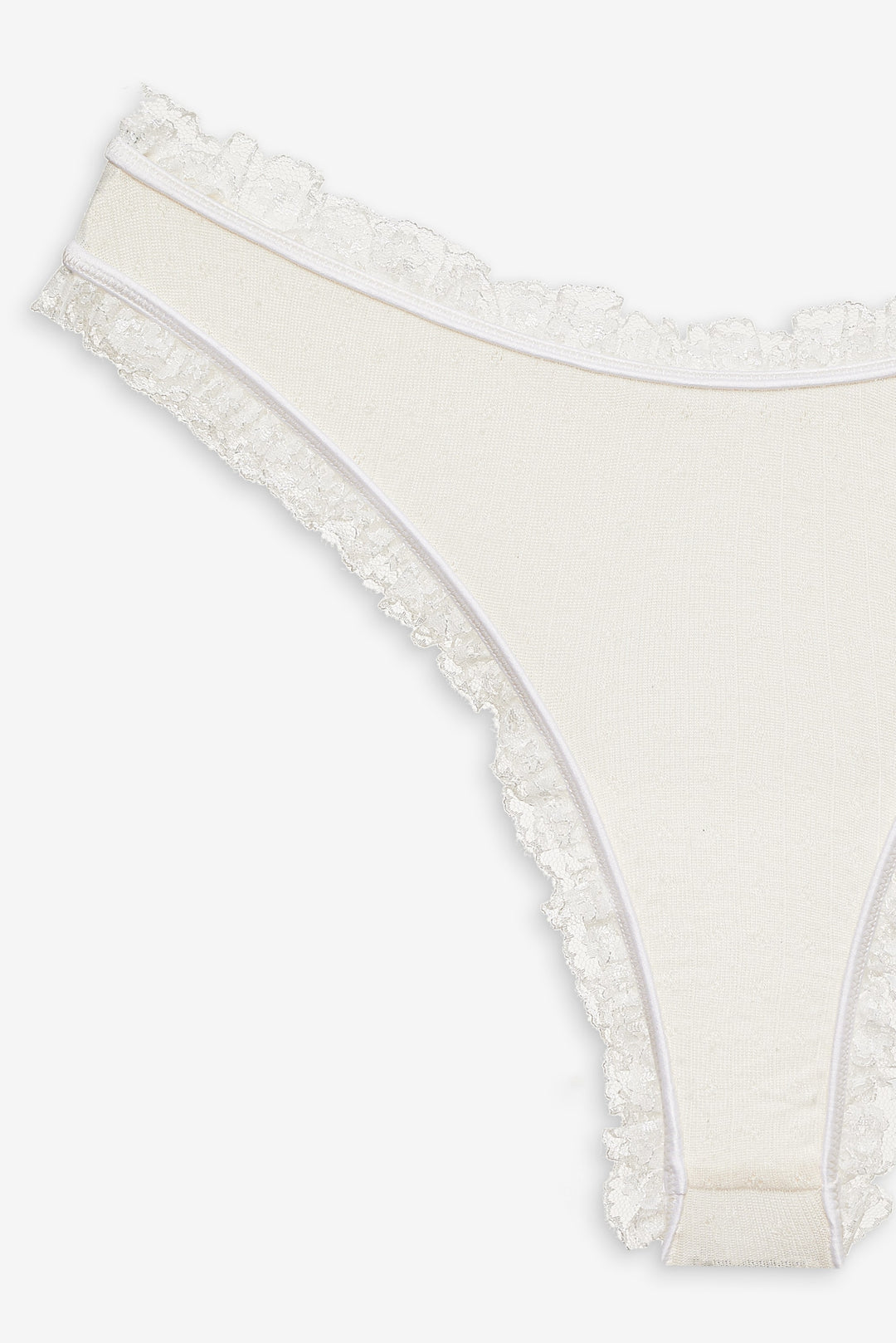 Romy Cheeky Panty - White | For Love and Lemons
