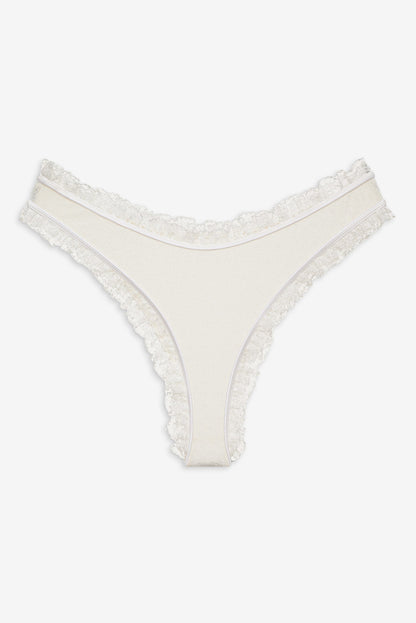 Romy Cheeky Panty - White | For Love and Lemons