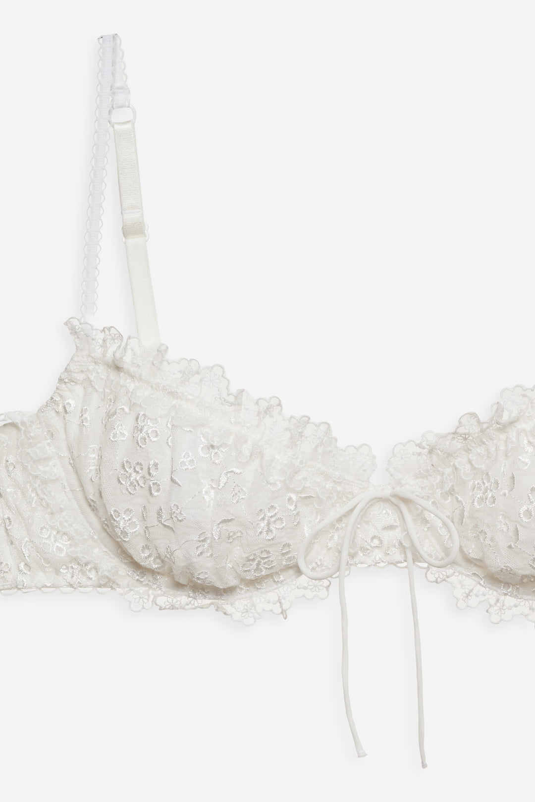 Layer Cake Chiffon Underwire Bra - White | For Love and Lemons