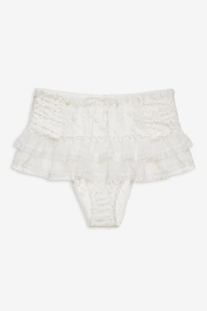 Layer Cake Chiffon Panty - White | For Love and Lemons