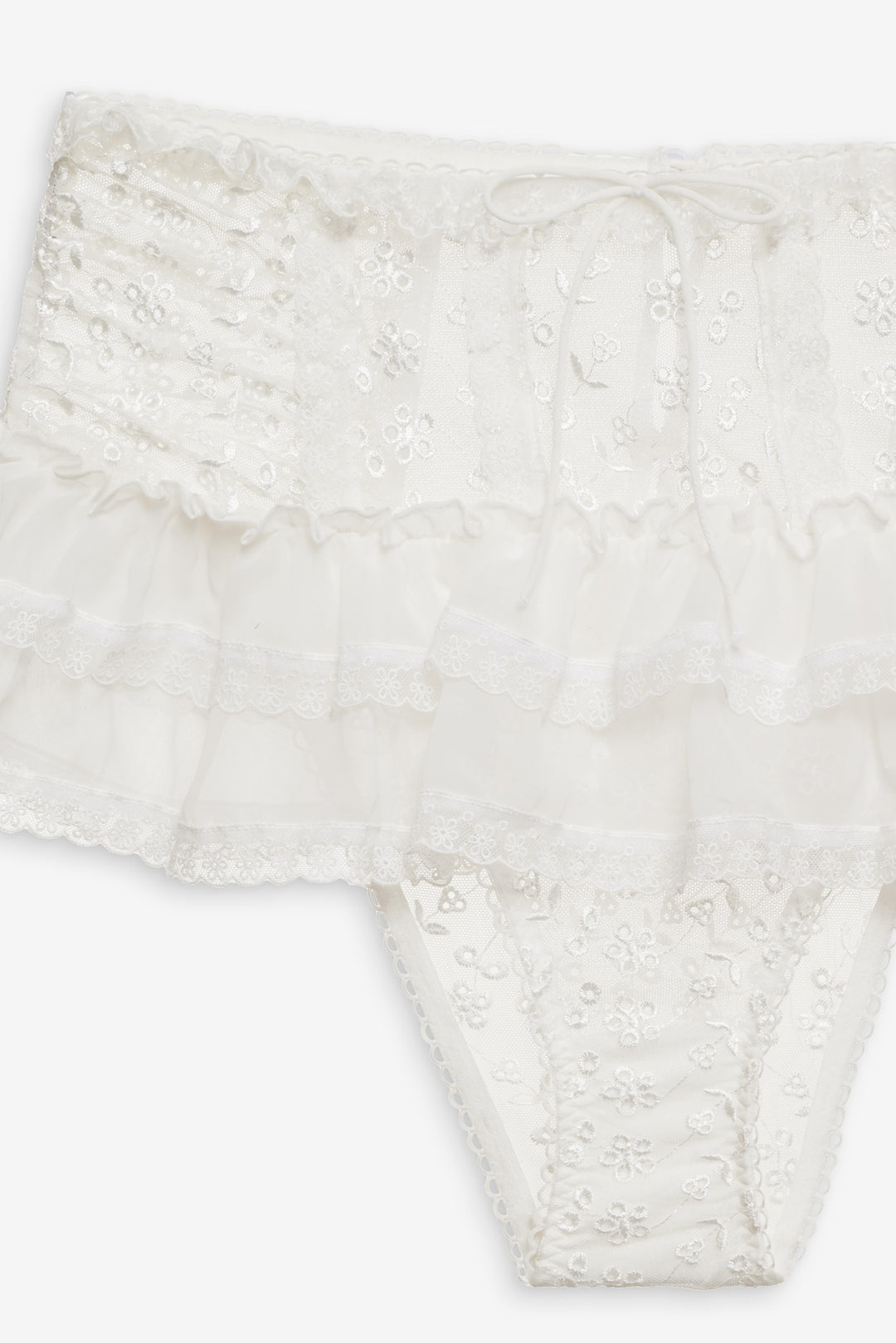 Layer Cake Chiffon Panty - White | For Love and Lemons