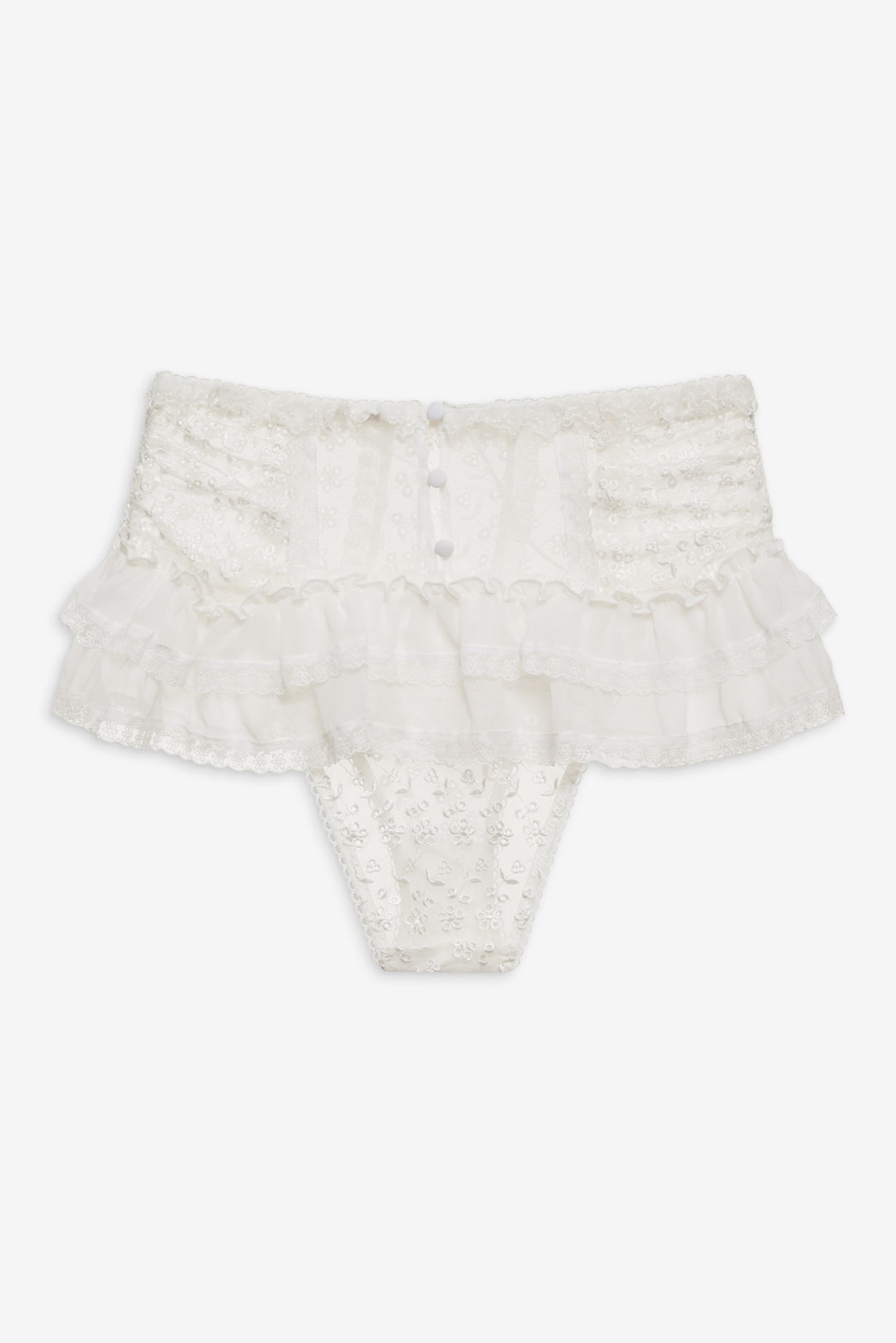 Layer Cake Chiffon Panty - White | For Love and Lemons