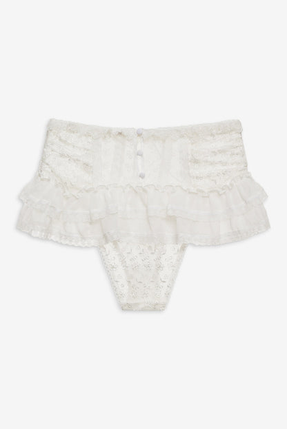 Layer Cake Chiffon Panty - White | For Love and Lemons