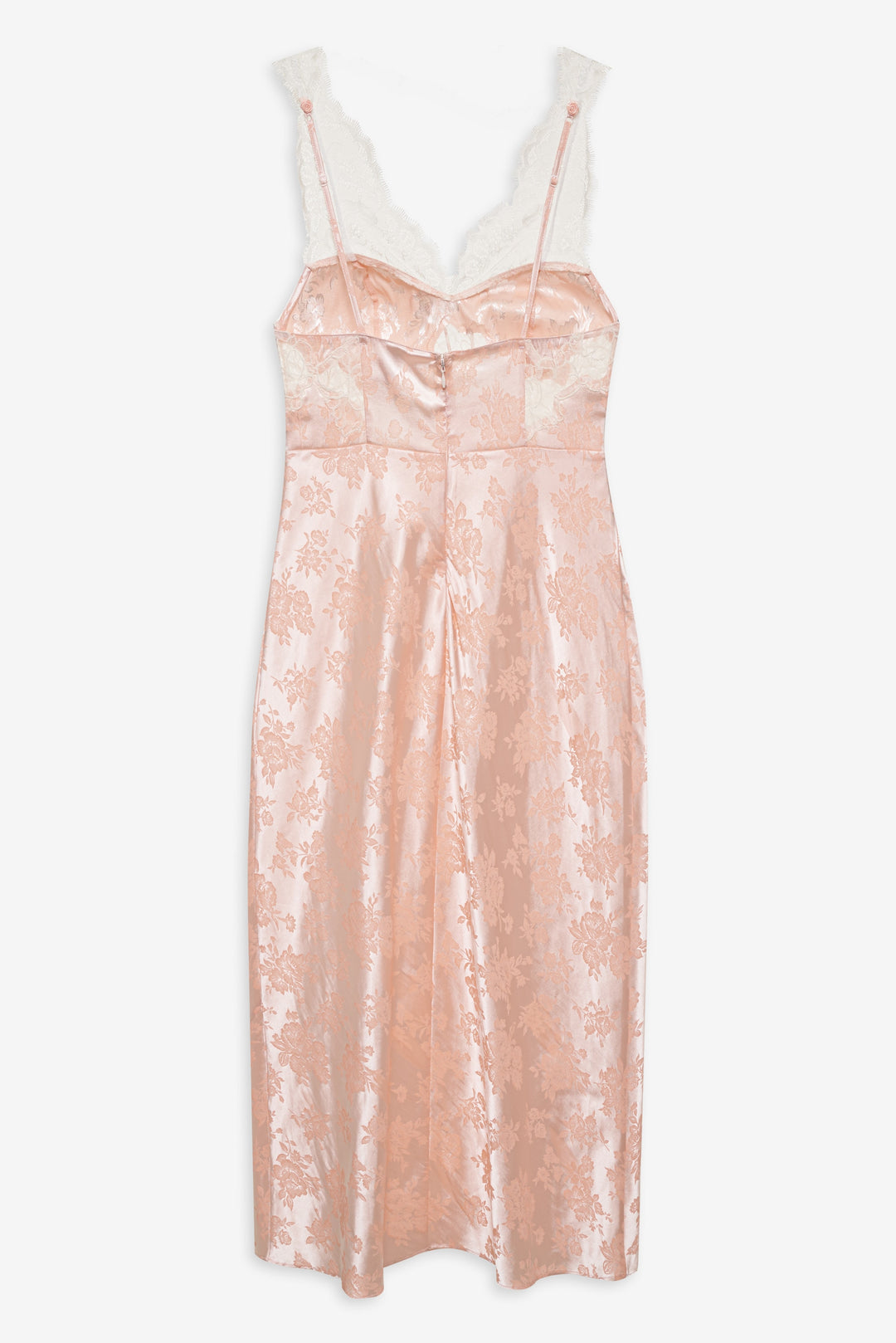 Audrey Jacquard Midi Slip - Peach | For Love and Lemons