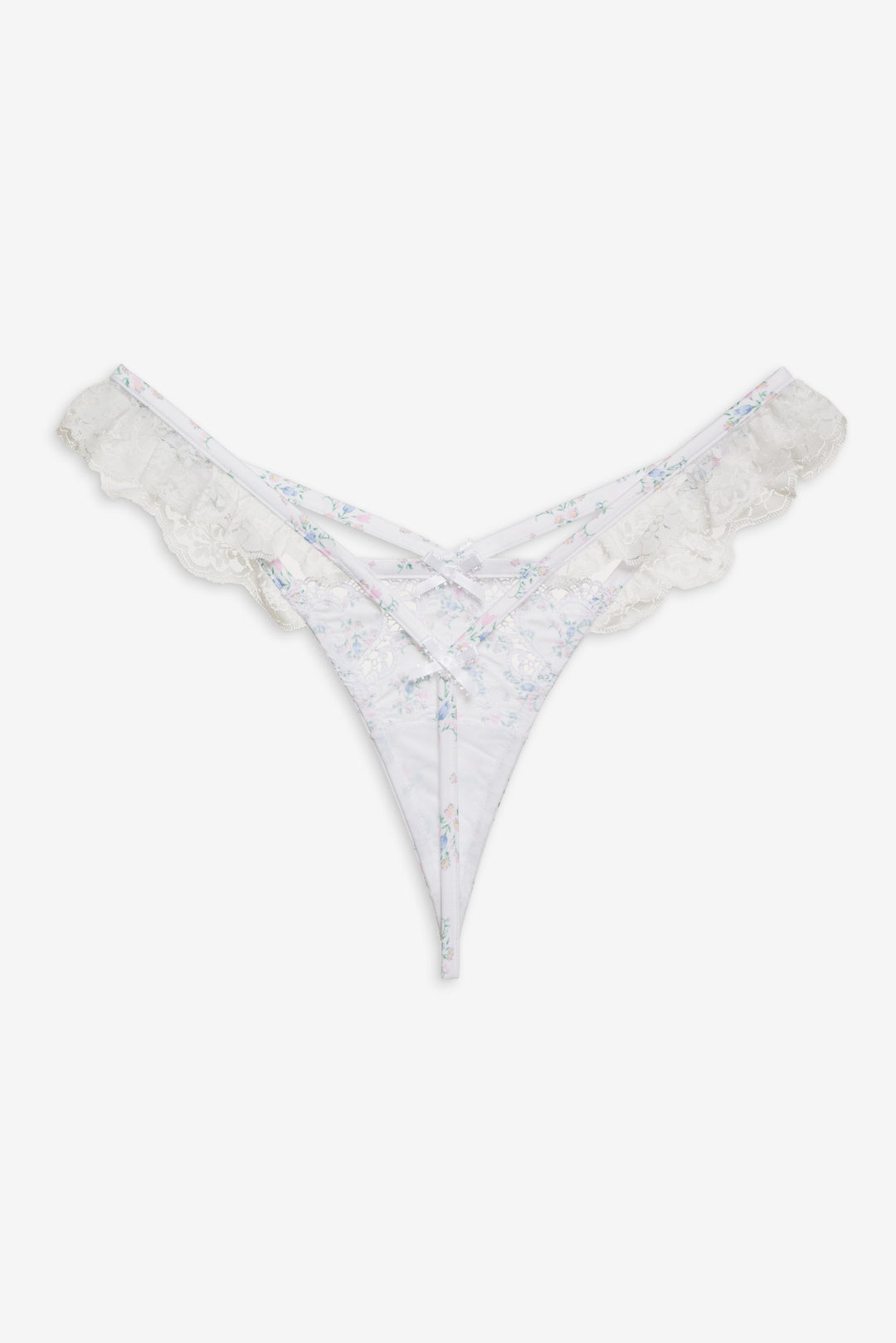Sweet Escape Thong Panty - White | For Love and Lemons