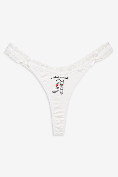 Bachelorette Thong Panty Pack - White | For Love and Lemons