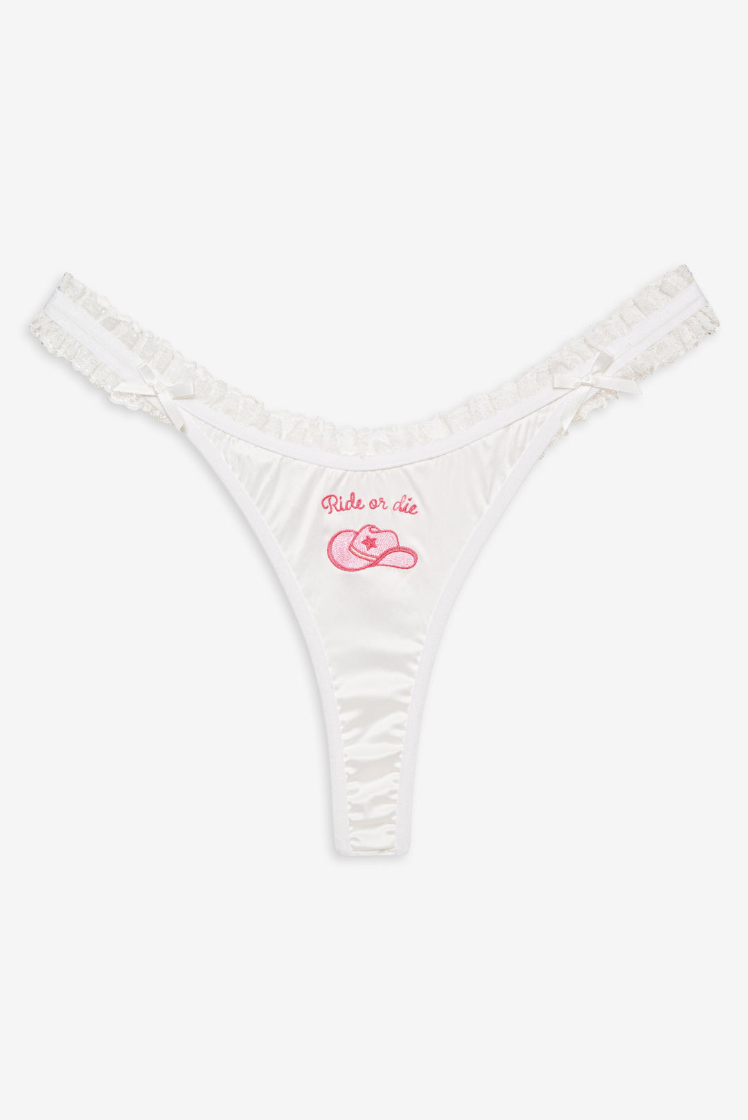 Bachelorette Thong Panty Pack - White | For Love and Lemons