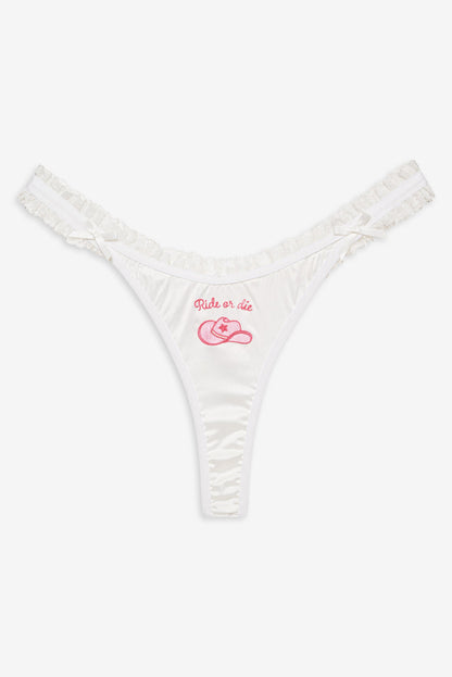 Bachelorette Thong Panty Pack - White | For Love and Lemons