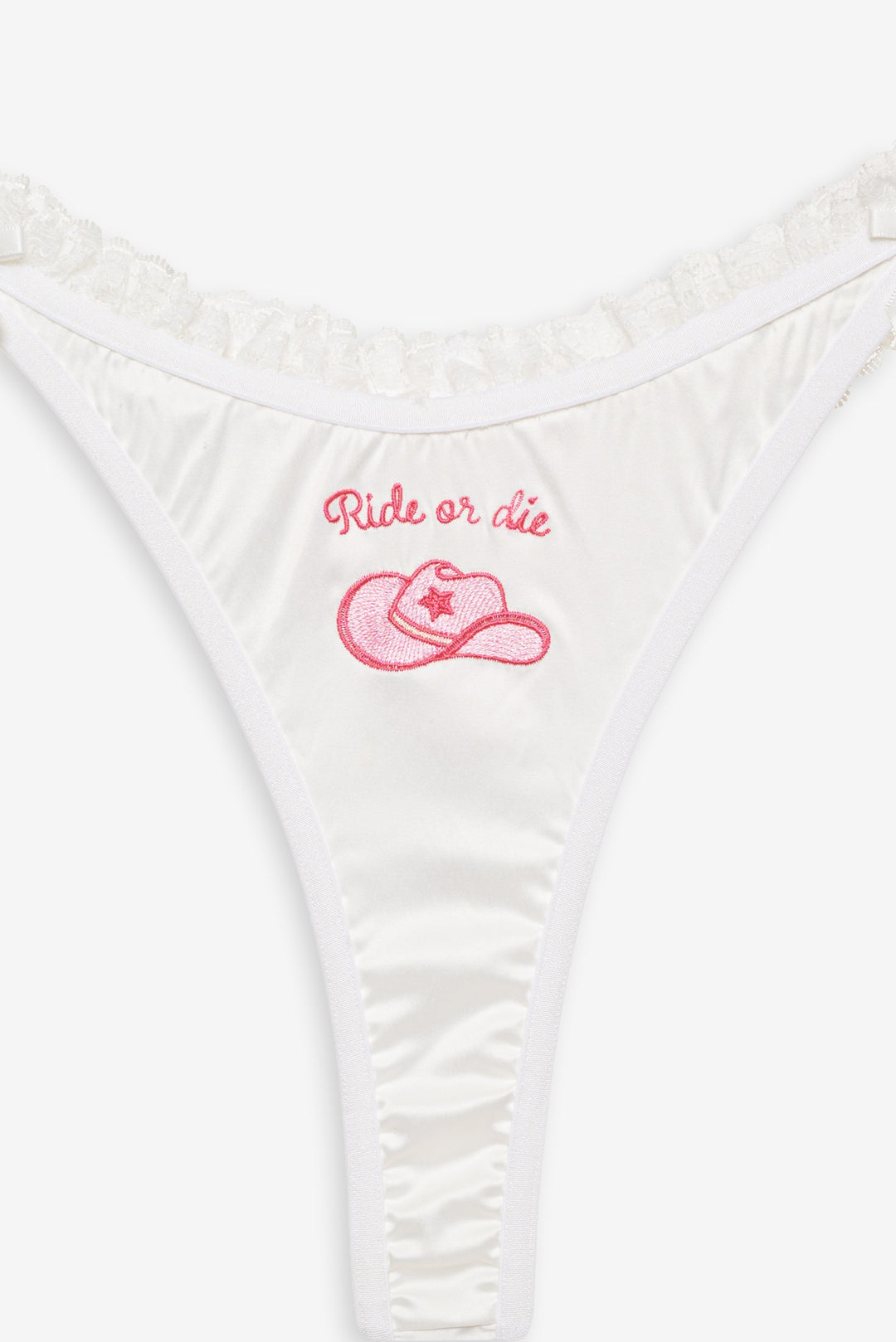 Bachelorette Thong Panty Pack - White | For Love and Lemons
