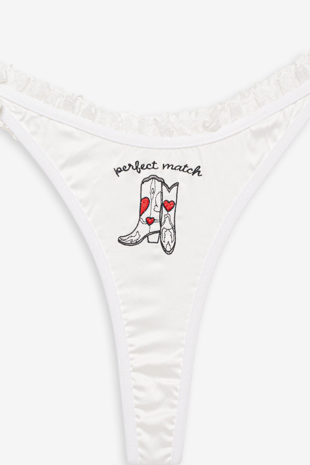 Bachelorette Thong Panty Pack - White | For Love and Lemons
