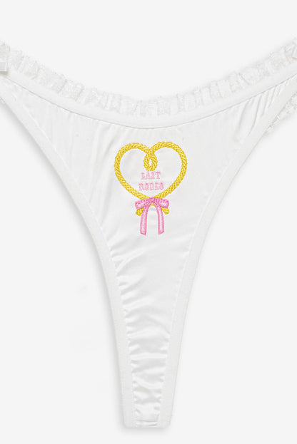Bachelorette Thong Panty Pack - White | For Love and Lemons